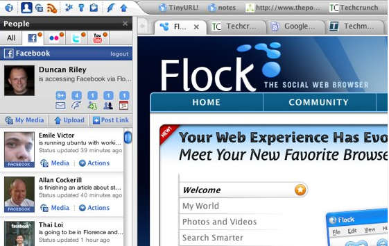 ... new social network web browser comes in and saves the day. Flock