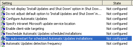no restart for automatic update