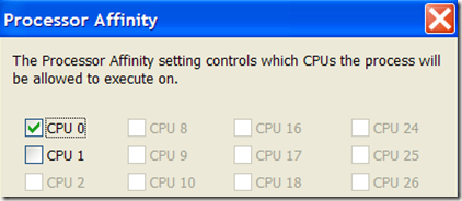 cpu affinity xp