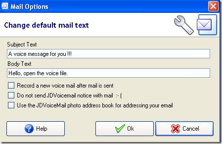 send voice message via email