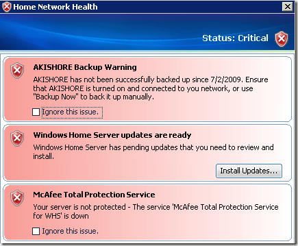 mediasmart server critical updates