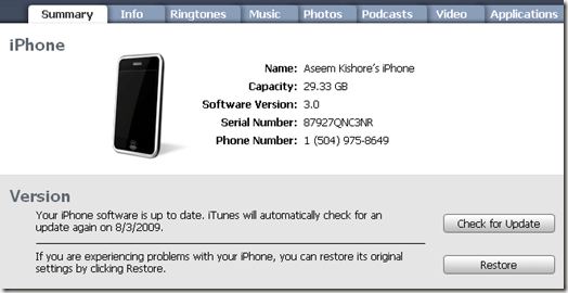 restore ipod