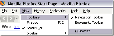 customize firefox toolbar