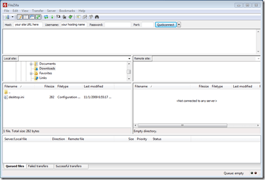 filezilla ftp login