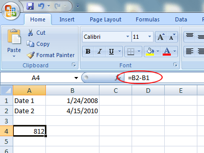 How to Subtract Dates in Excel