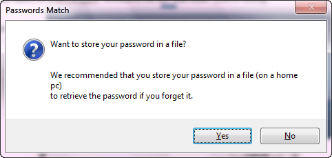 store password