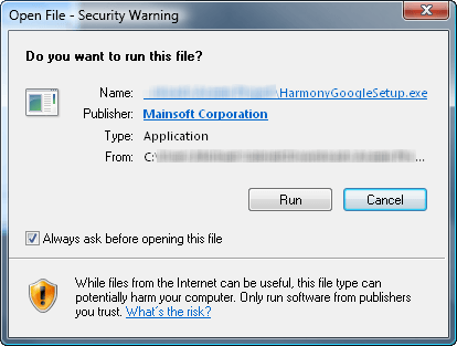 security warning