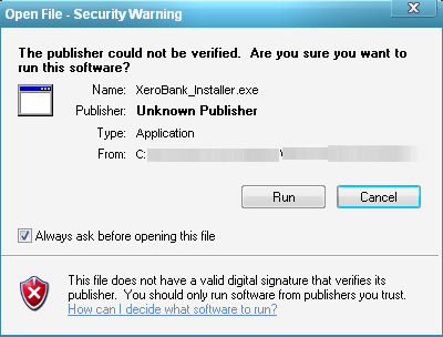 security warning