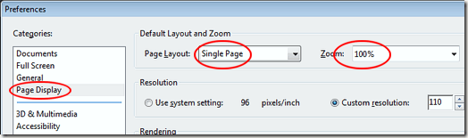 Change the Default Zoom in Adobe Reader 9