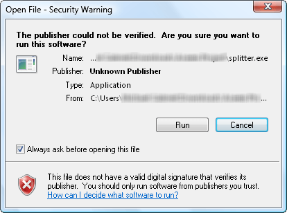 security warning