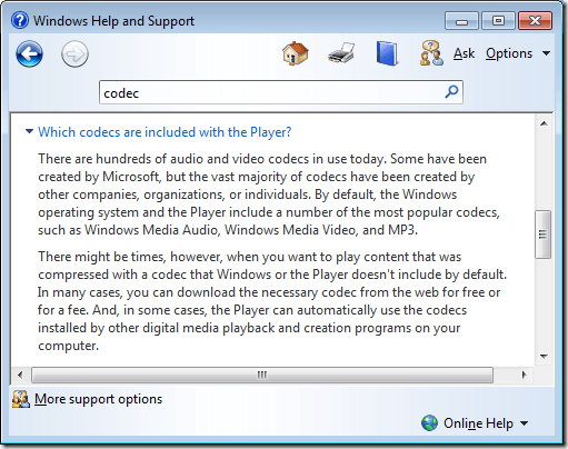Codecs that Ship with Windows Media Player