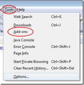 Tools and Add-ons in Firefox