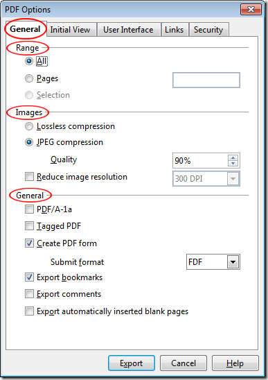 open office writer. Exporting an OpenOffice Writer