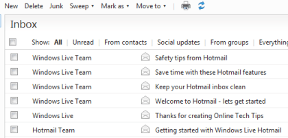 Hotmail Inbox