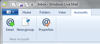 Windows Live Accounts Menu