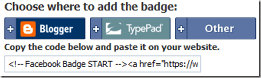 facebook badge html code
