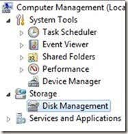 Disk Management in Windows 7