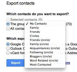 gmail contacts