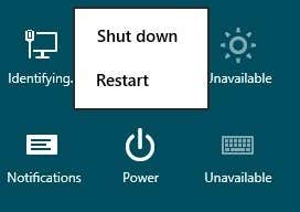 restart windows 8