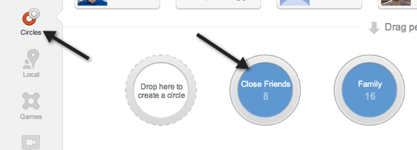 google plus circle