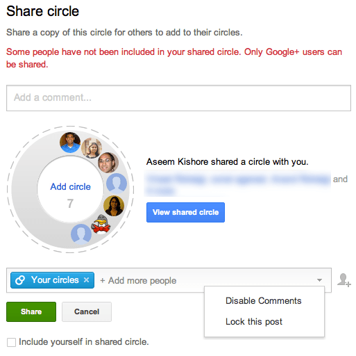 share a circle