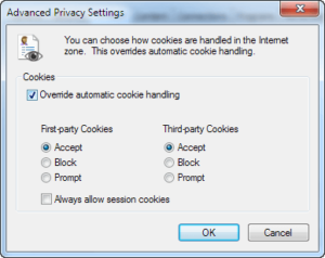 enable cookies in internet explorer 10