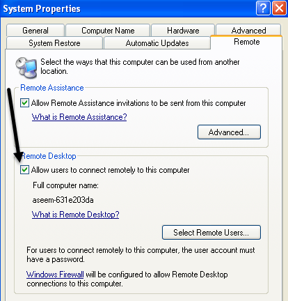 How to Setup Remote Desktop on Windows XP - 3