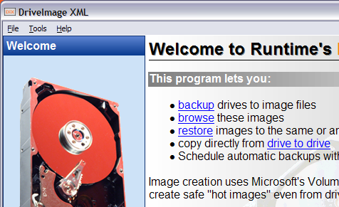 software create disk image windows 10