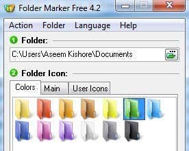 in windows color of folder icons
