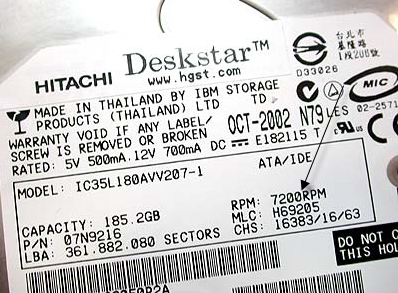 hitachi serial number check