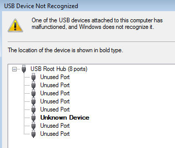 multi port usb hub not recognized