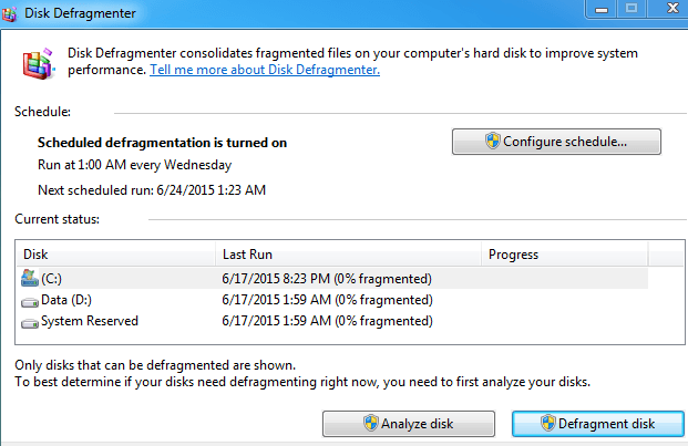 free disk cleaner and defragmenter