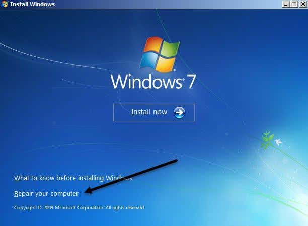how to recover my pc windows 7