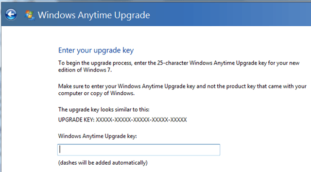 free windows anytime upgrade key