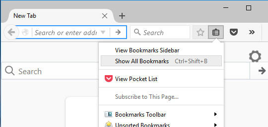 create shortcut for firefox bookmarks