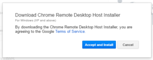 chrome remote desktop enable remote connections
