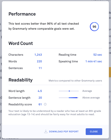 Grammarly image 4 - Grammarly-performance