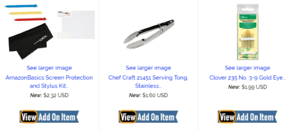 Search for Only Add-On Items on Amazon