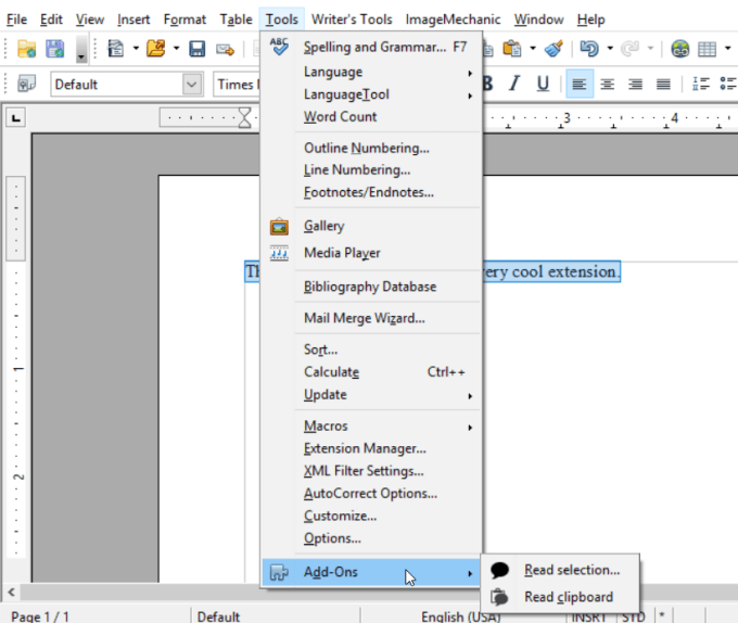 how install openoffice extensions