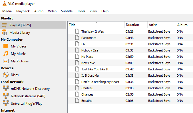 which vlc playlistt format is compatible for both mac and pc