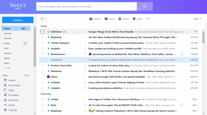 change font size yahoo mail