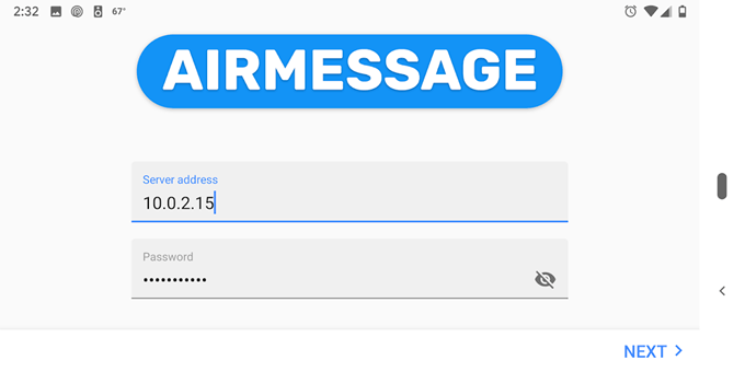 iMessage image 3 - airmessage-android-login