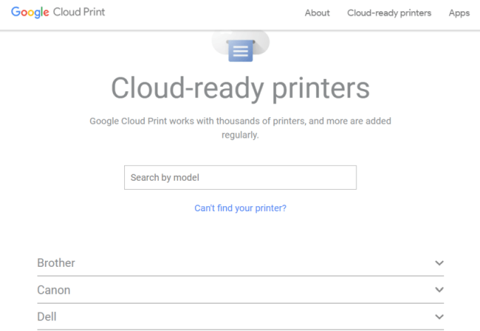 add google cloud printer to windows