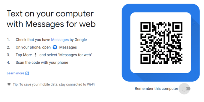 Messages for Web image 2 - messages-for-web-qr-code