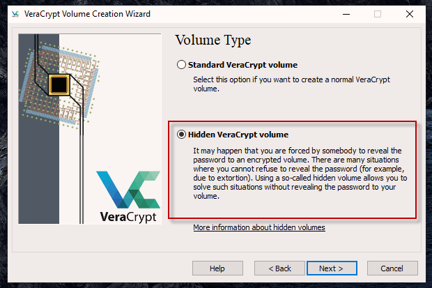 veracrypt hidden volume