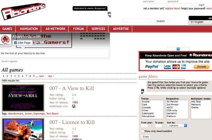 How To Find Classic Console Games Online image 4 - abandonia