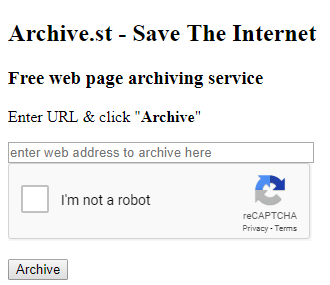 The 3 Best Sites To Use For Archiving Webpages image 4 - archive-st-save