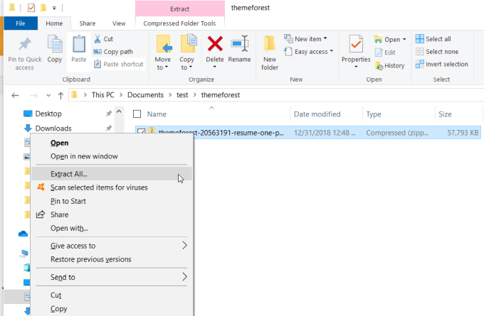 windows 10 send to compressed folder not working