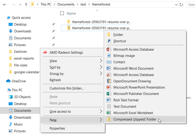 compressing zip files