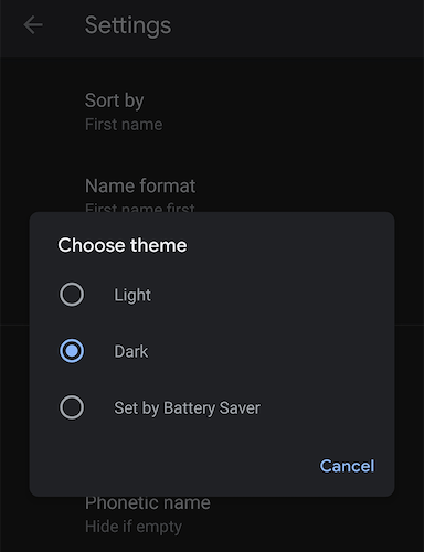 Who Turned The Lights Off? image 5 - dark-mode-contacts